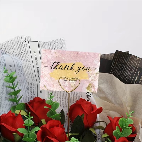 50 Cards Thank You Card Marble Card - Picture 4 of 5